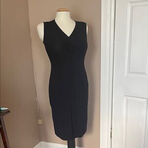 St John Knit Black Sleeveless Dress
